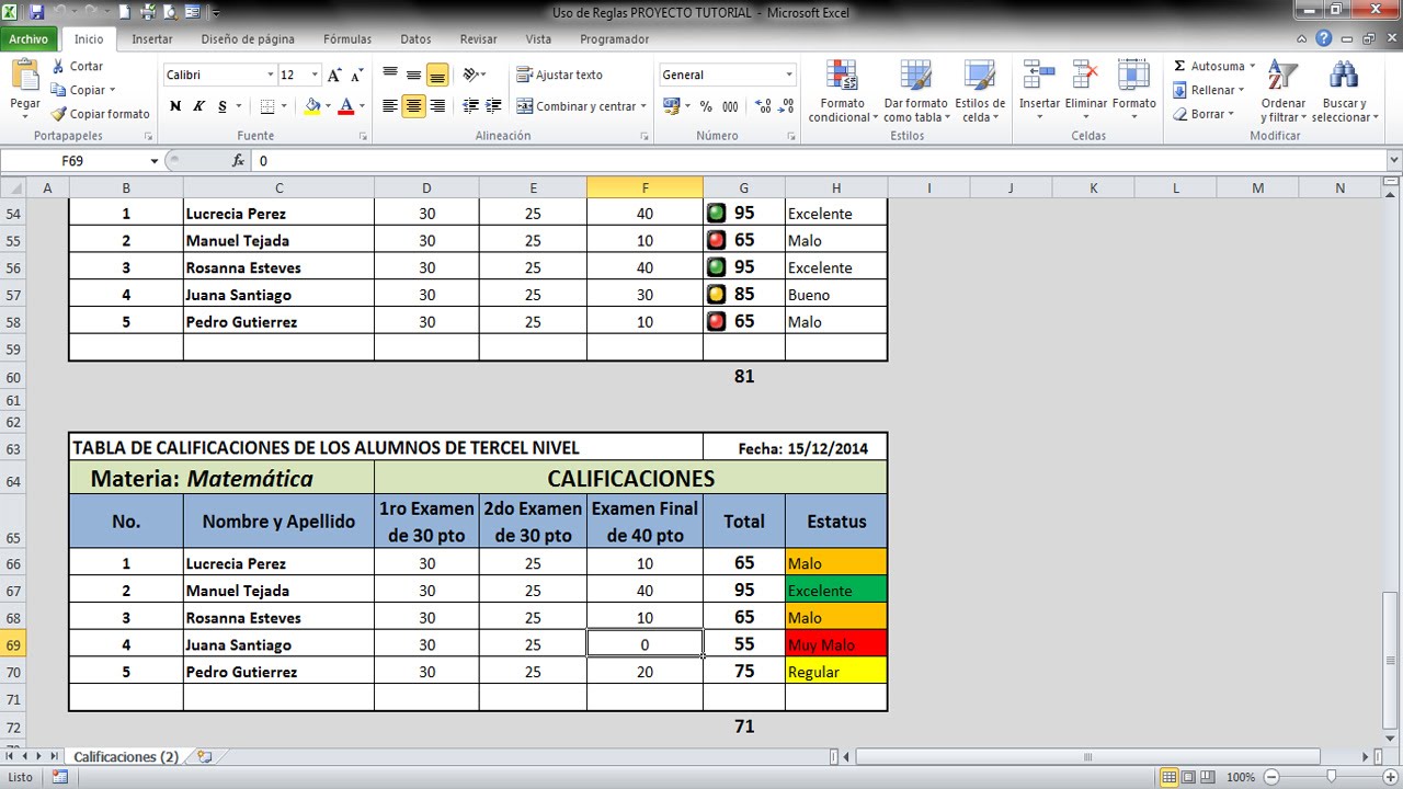 Cómo aprender a utilizar el Formato Condicional o Reglas en Excel