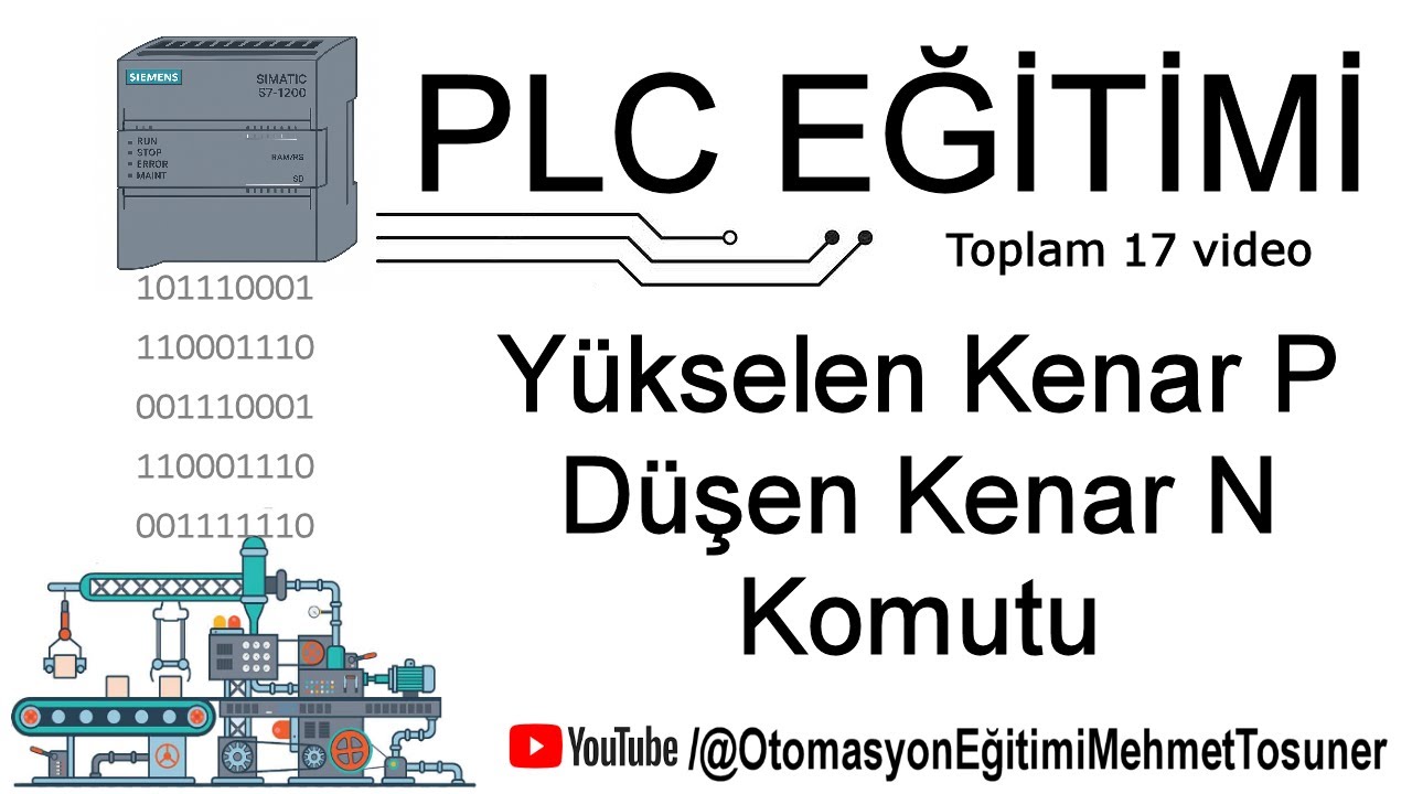 PLC - Yükselen Kenar P - Düşen Kenar N Komutu #elektrik #otomasyon #plc #tiaportal #s71200 #s71500