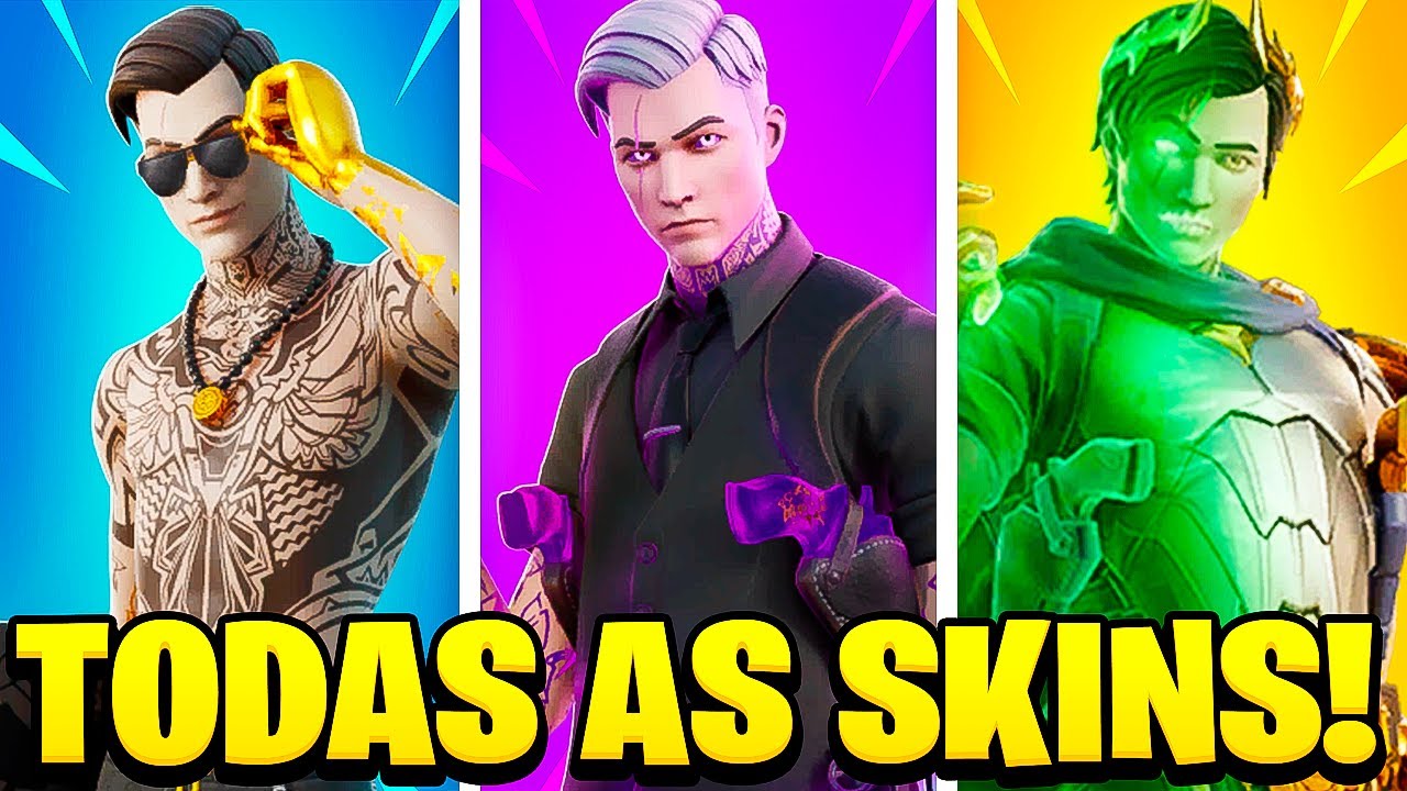 *TODAS* AS SKINS DO MIDAS QUE EXISTEM NO FORTNITE!