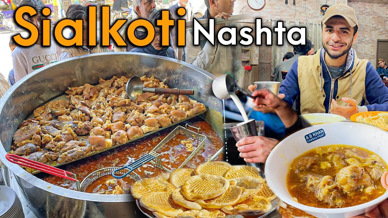 Sialkoti Best nashta | Street Food Sialkot Vlog | Ab khan chaska Point