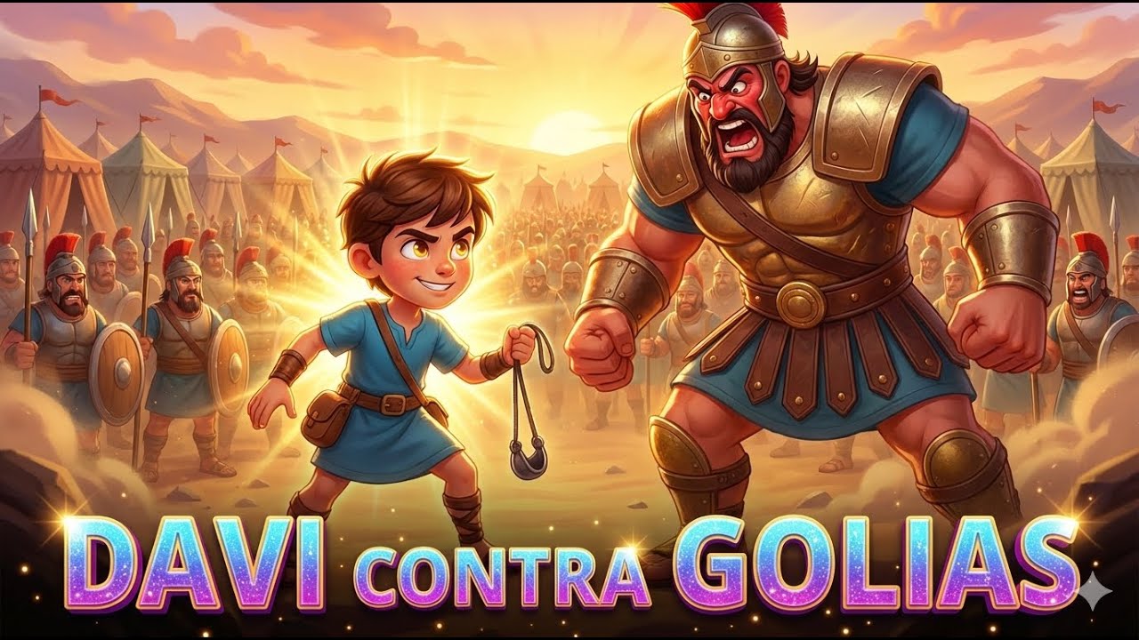 🎶Davi contra Golias🎵 | Música infantil cristã | História Bíblica | Acordes Kids.