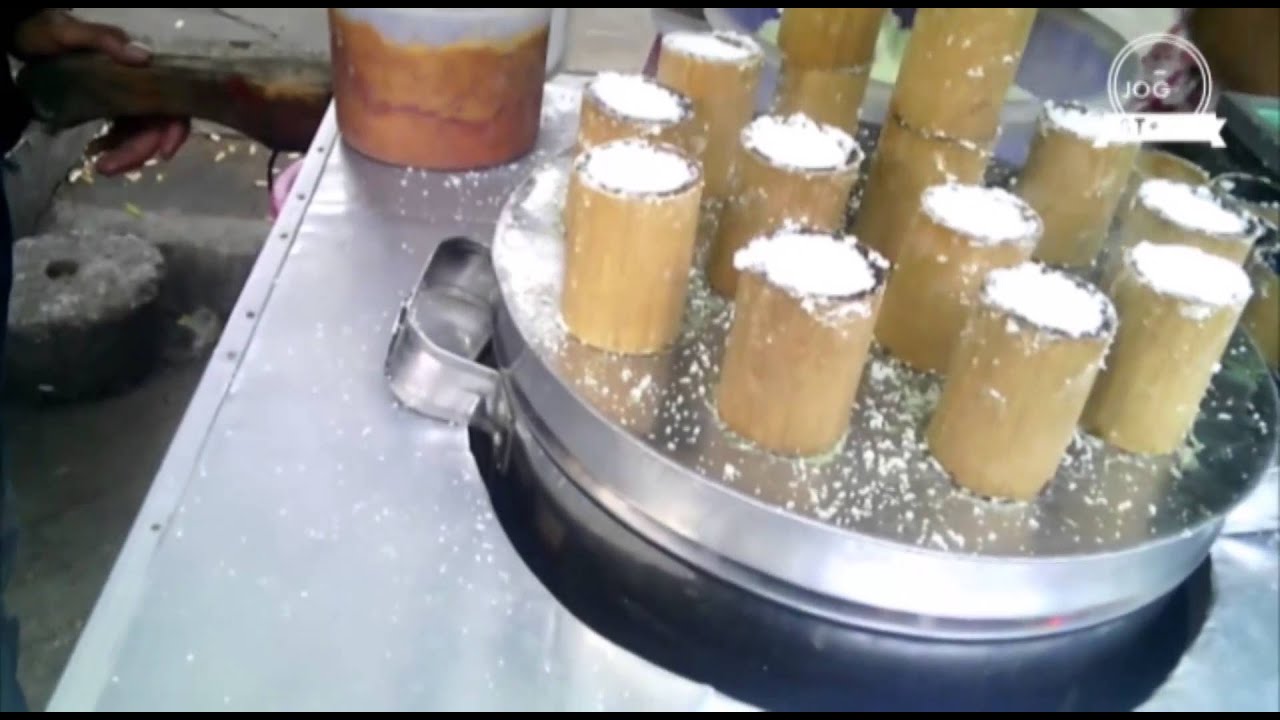 Yogyakarta Street Food, Traditional Coconut Cake Kue Putu, Klepon, Cenil Indonesia
