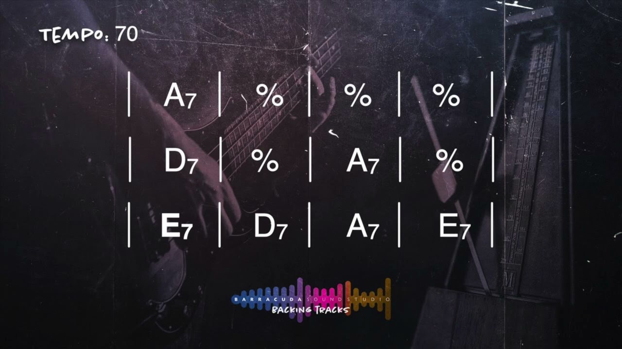 🔴 Backing Track 🔴 Blues A 70 bpm No bass