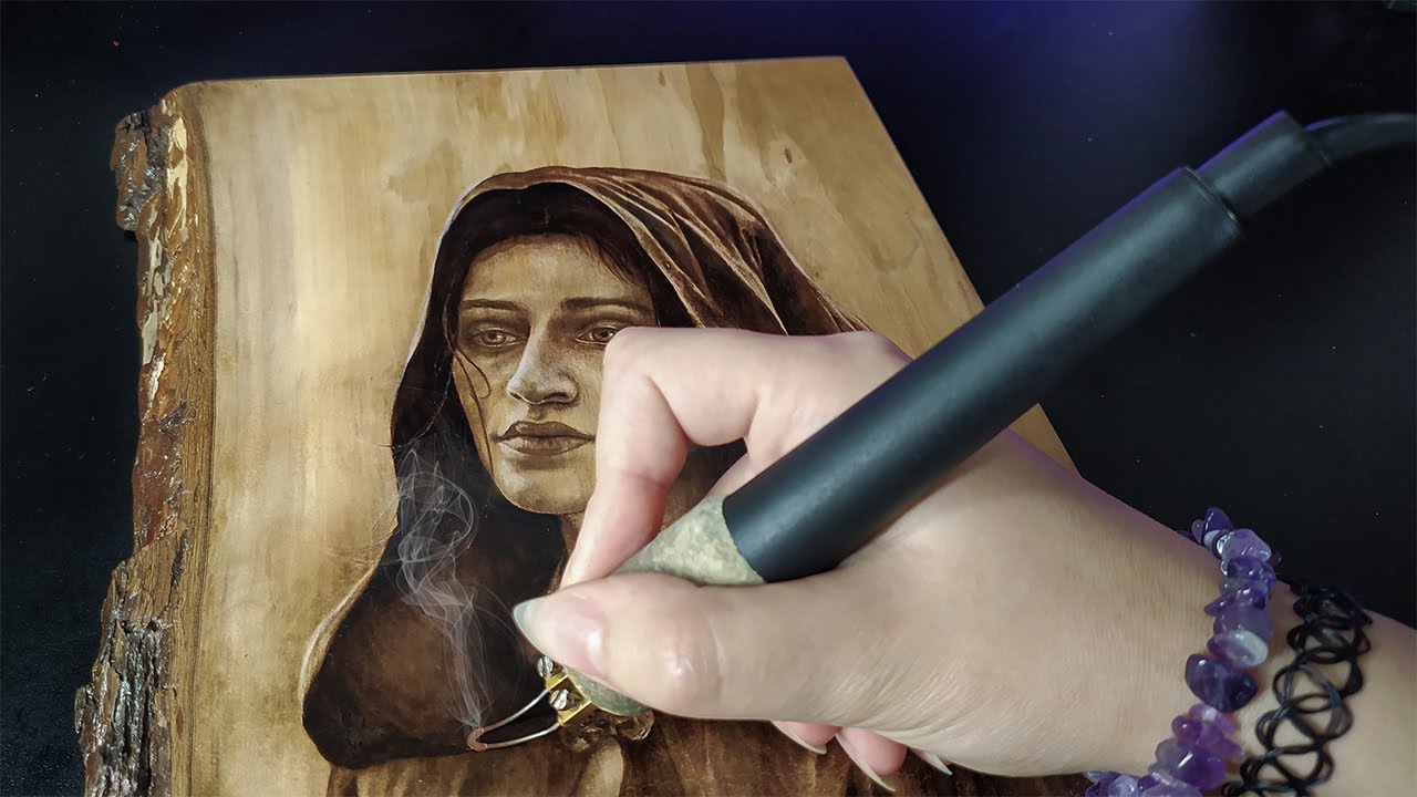 Yennefer from The Witcher | Pyrography (Wood burning) Portrait TIME - LAPSE
