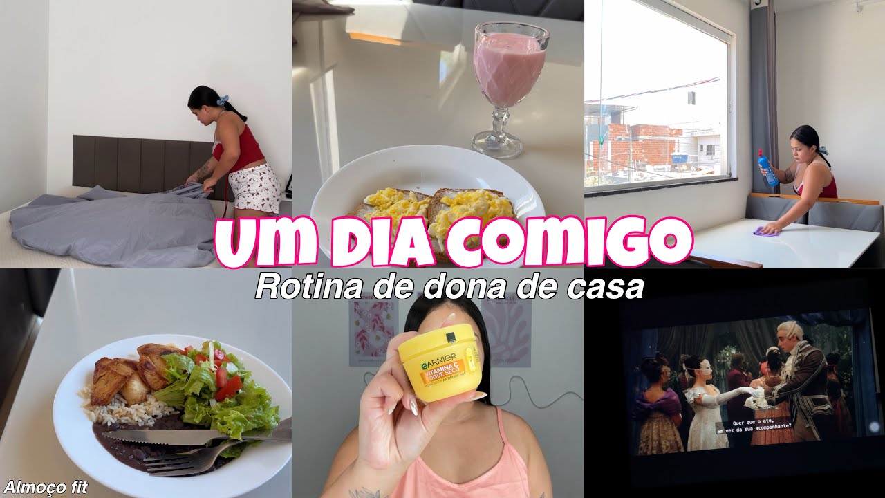VLOG UM DIA COMIGO 🤍💕| rotina de dona de casa, almoço fit, faxina