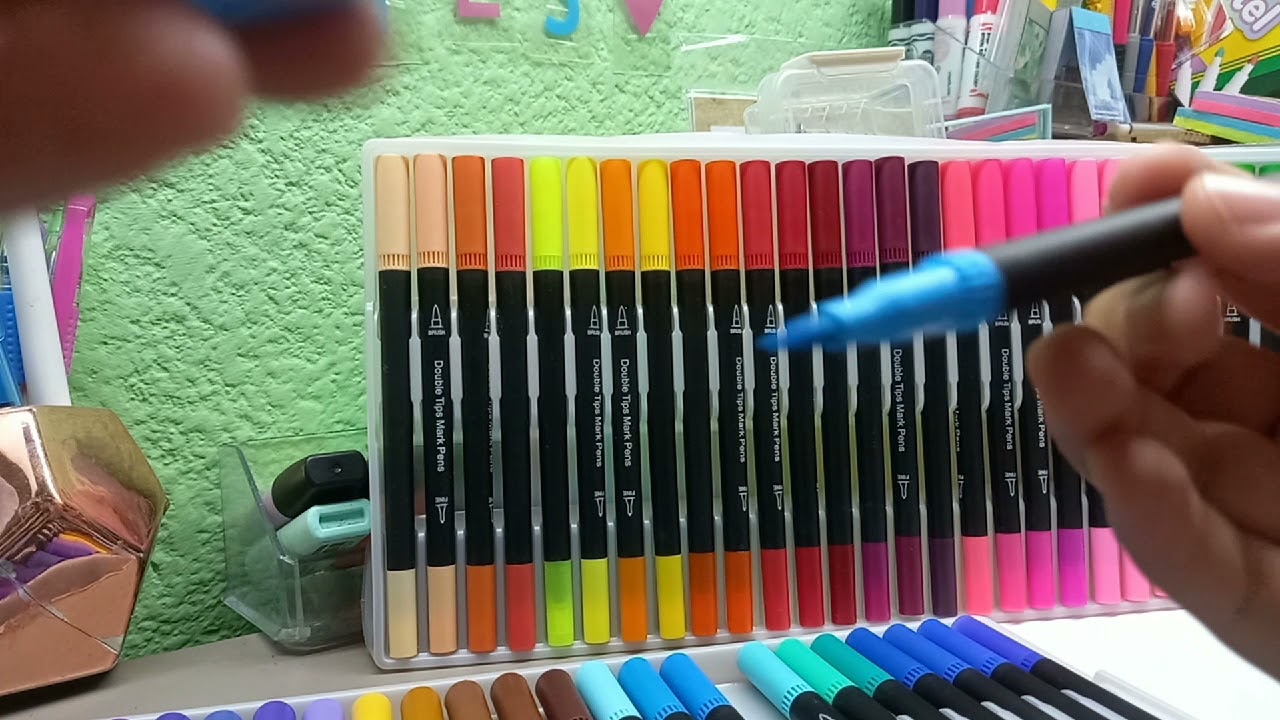 ♡ Rese&ntilde;a de los plumones Dual tip Brush ♡ &iquest;Valen la pena? / ♡Mi primer video ♡ #papeleriabonita