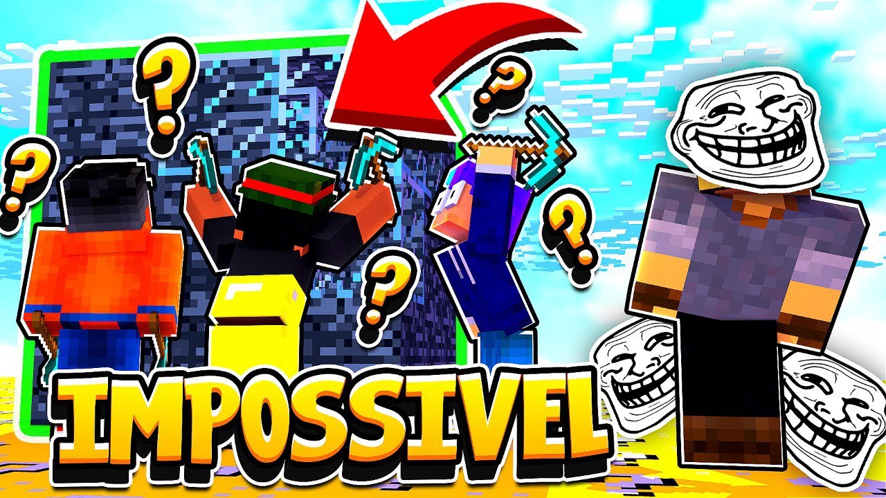 CUBÃO TROLL DE LUCKY BLOCK DO TOTEM INDESTRUTÍVEL!