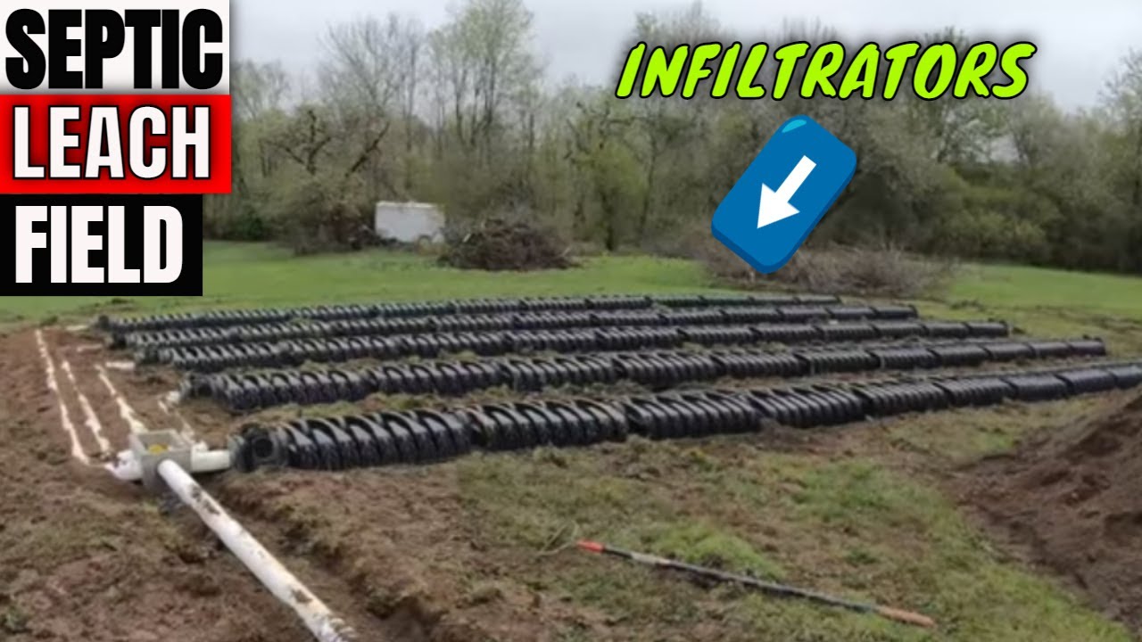 Installing New Septic Infiltrator raised bed leach field on Homestead