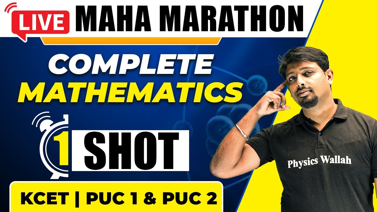 Most POWERFUL Revision for KCET | Complete Math in 1 Shot | Important Concepts & MCQ'S