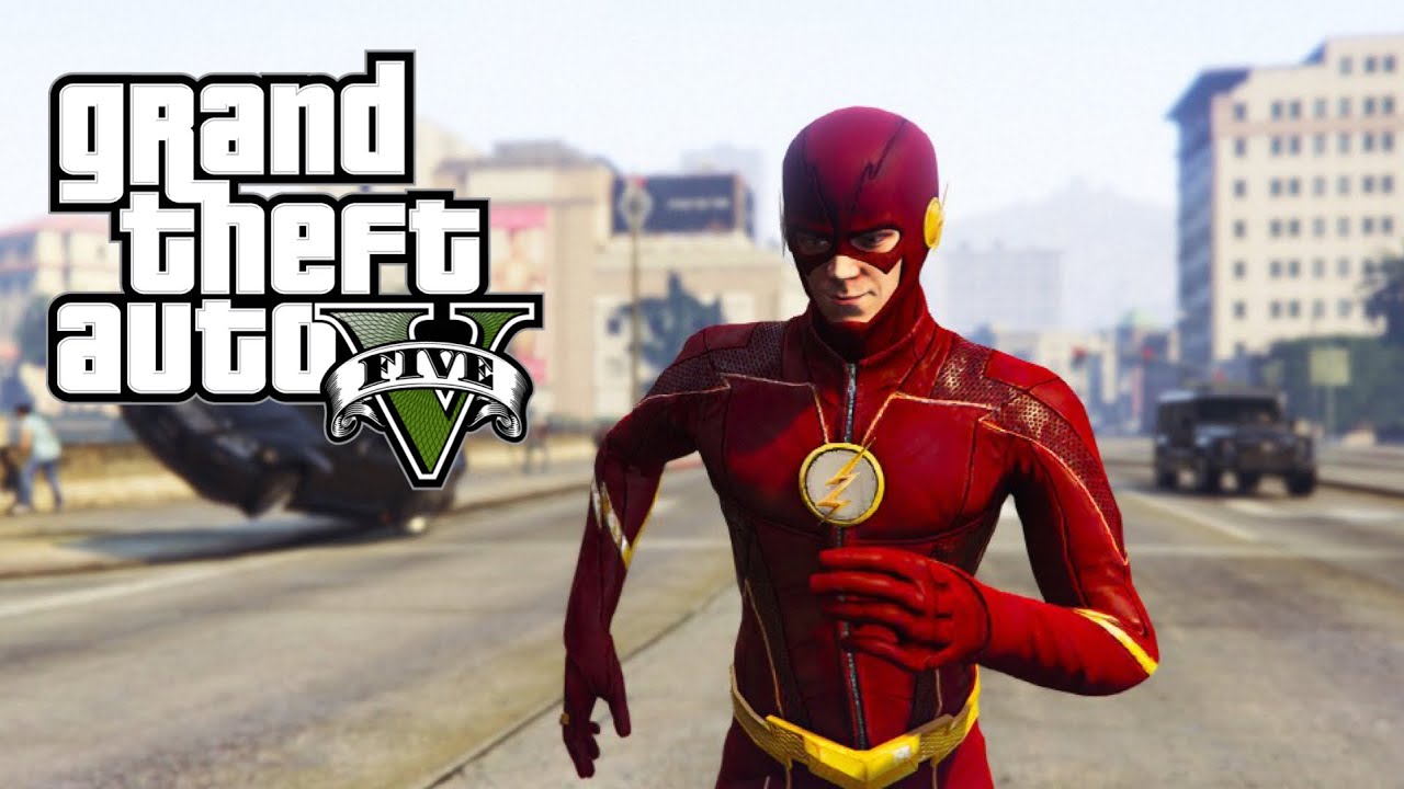 GTA 5 - THE FLASH FIGHTING RANDOM CRIMINALS (GTA 5 Mods)