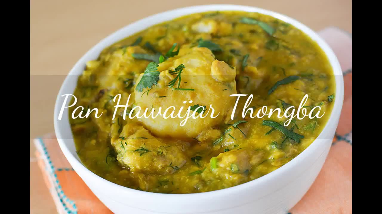 Pan Hawaijar Thongba / Thick Manipuri fermented soybean and taro stew/ Manipuri Stew