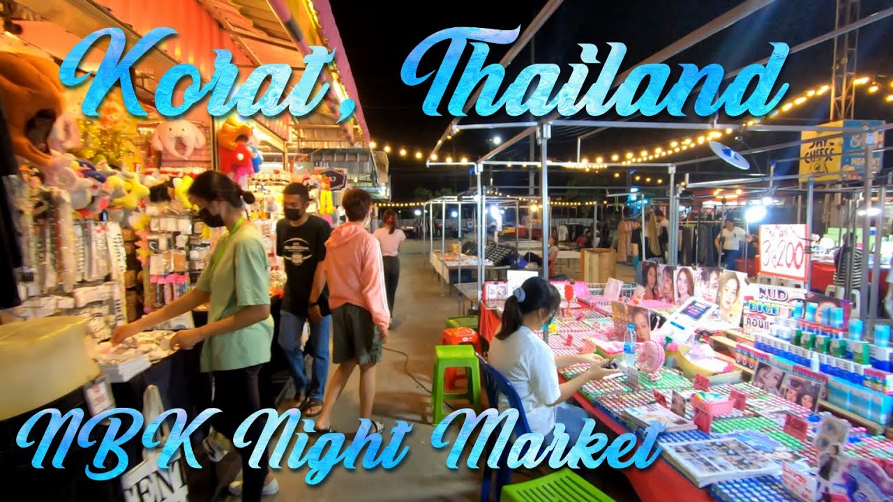 Korat. Walking in Nakhon Ratchasima, Thailand. NBK Night Market. ORANGE ua