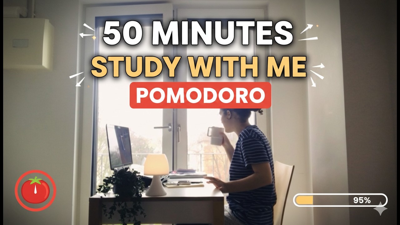 50 Minute Study With Me 📝 Deep Work Session (No Music, Real Time)