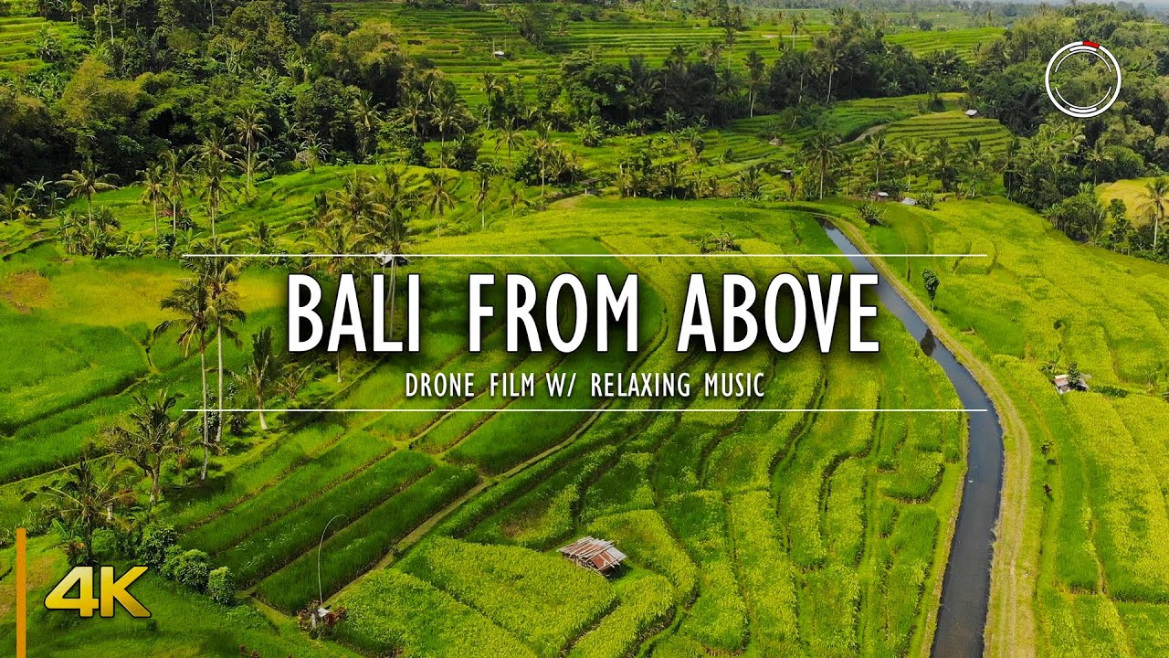 Bali from Above | 1 Hour Drone Film | Aerial 4K Nature Video w/ Relaxing Ambient Music | OmniHour
