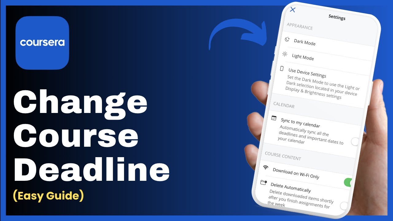 How to Change Course Deadlines in Coursera