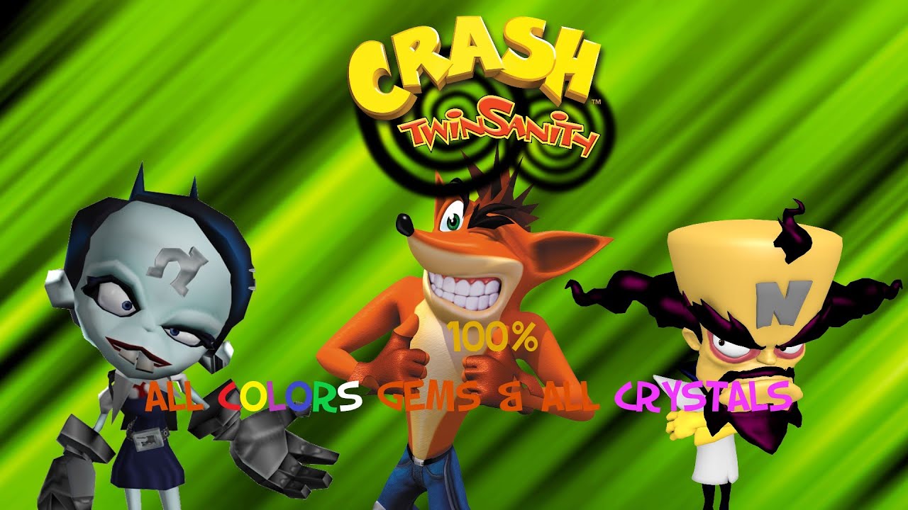 Crash Twinsanity - 💎All Colors Gems & All Crystals💎 - 100% (No Commentary)