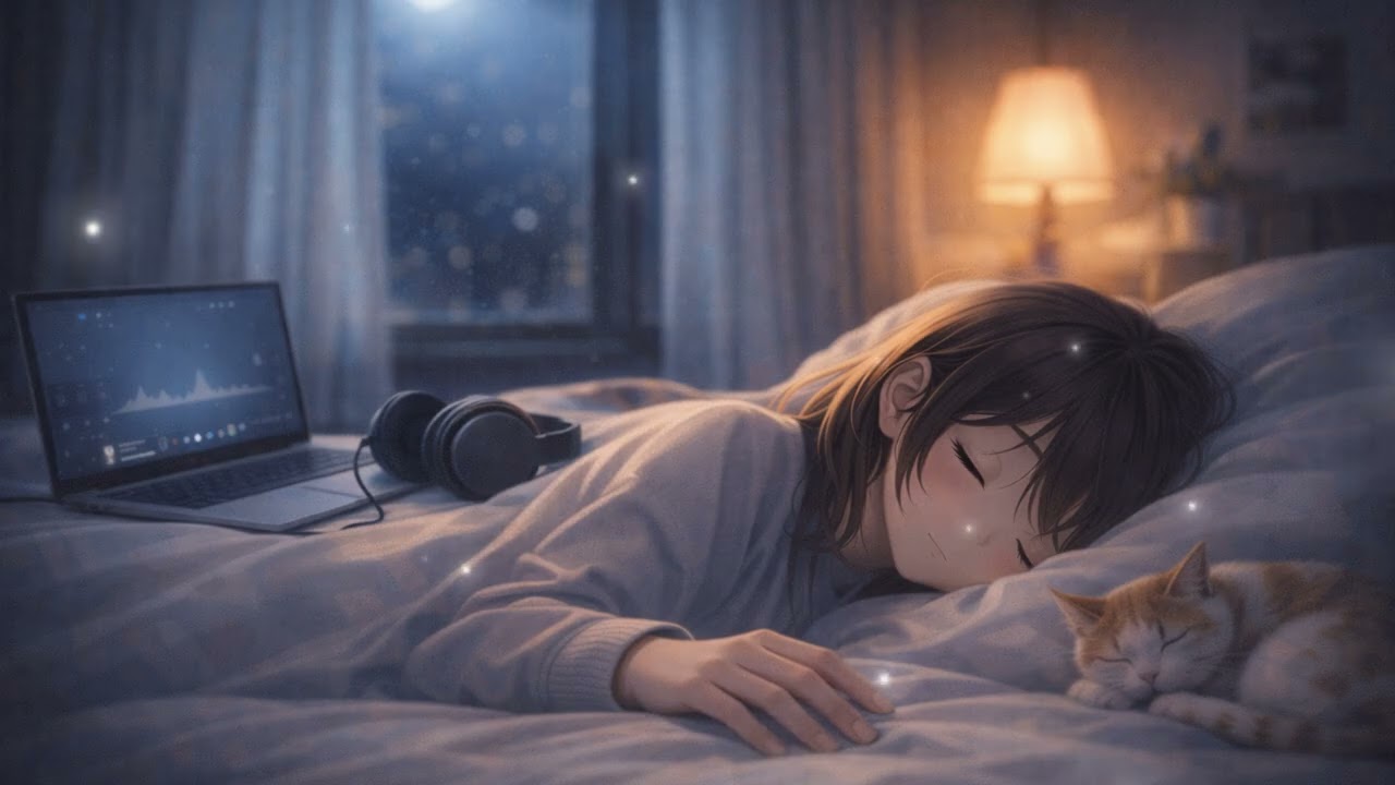 Late Night Sleep 🌙 Calm Lofi Music for Deep Sleep & Relaxation (1 Hour)
