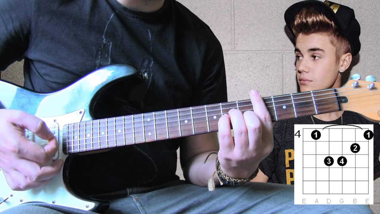 Justin Bieber - All That Matters - Guitar lesson tutorial