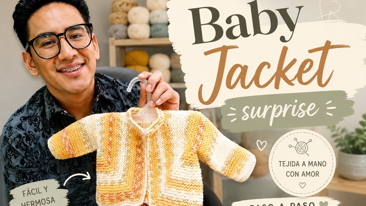 Baby jacket surprise En Español/Tejiendoconleonardo