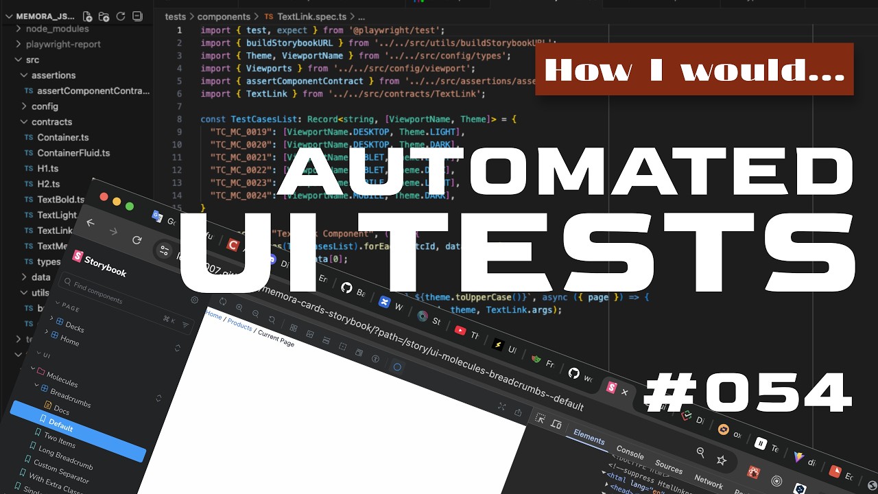 📖 #054 How I would... write real tests for UI components (Container + Breadcrumbs)