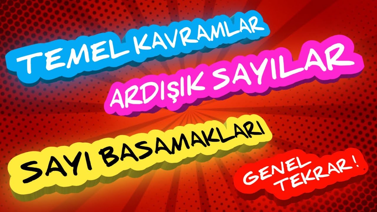 Temel kavramlar (Ardışık sayılar-Sayı basamakları) Genel Tekrar l Mat zamani #kpss #tyt #dgs #ales