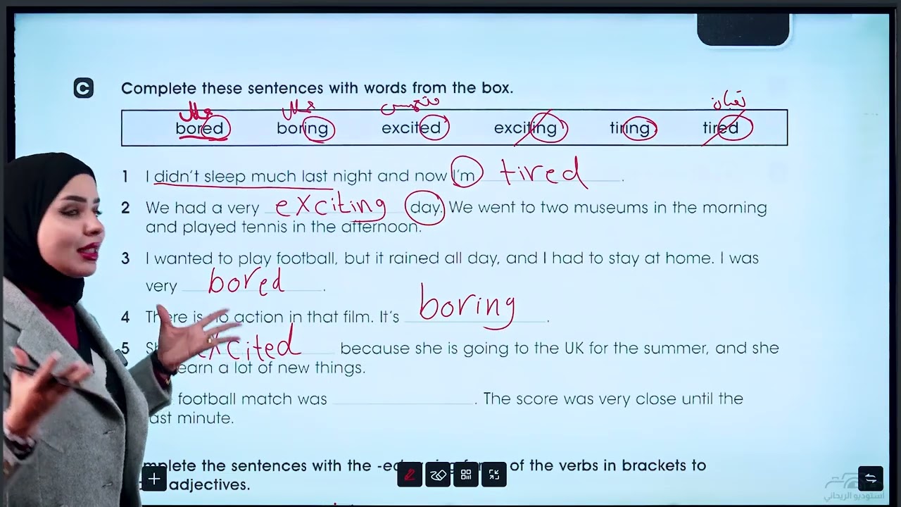 ing and ed ending adjectives