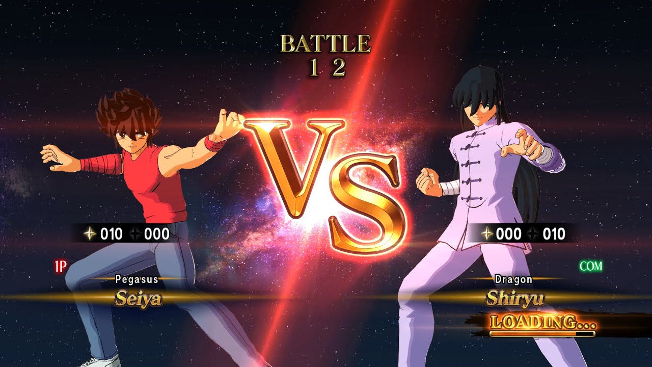 Pegasus Seiya (Clothless) Vs Dragon shiryu (Clothless):Saint Seiya Soldiers Soul PC