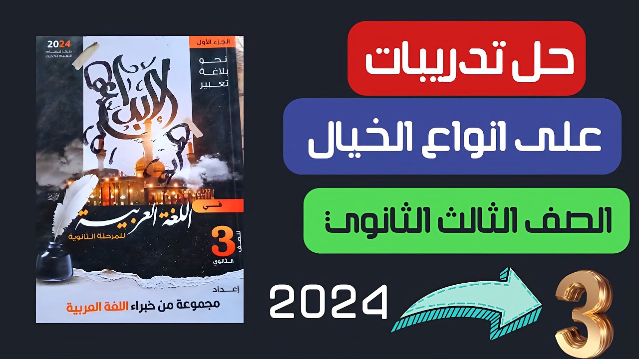 حل تدريبات على انواع الخيال من كتاب الإبداع 2024