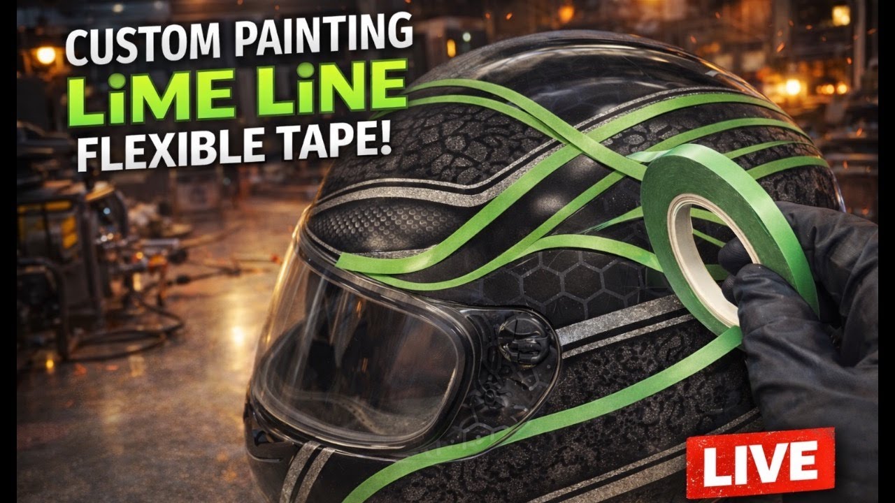 Designing Custom Helmet Graphics with LiME LiNE Fine Line Tape (LIVE)