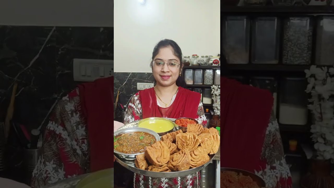तासभरात तयार खान्देशी थाळी,असंख्य पदर सुटलेली खुसखुशीत बट्टी,वरण आणि घोटलेल वांग Varan Batti Recipe