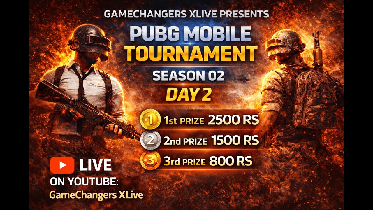 GameChanger XLive | PUBG Mobile Tournament – Season 2 Day 2 Live Matches