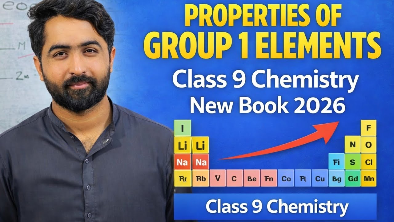 Properties of Group 1 Elements | Alkali Metals | Class 9 Chemistry Chapter 9 | New Book 2026