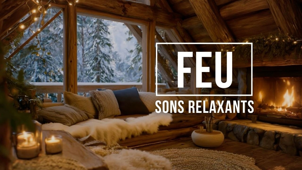 🔥 Se relaxer et dormir dans un chalet près du feu | Cozy mountain fireplace ⭐️