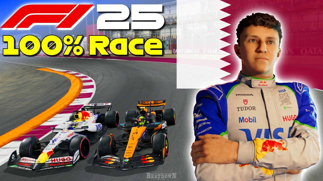 F1 25 - Hadjar's Rise To Glory #23: 100% Race Qatar
