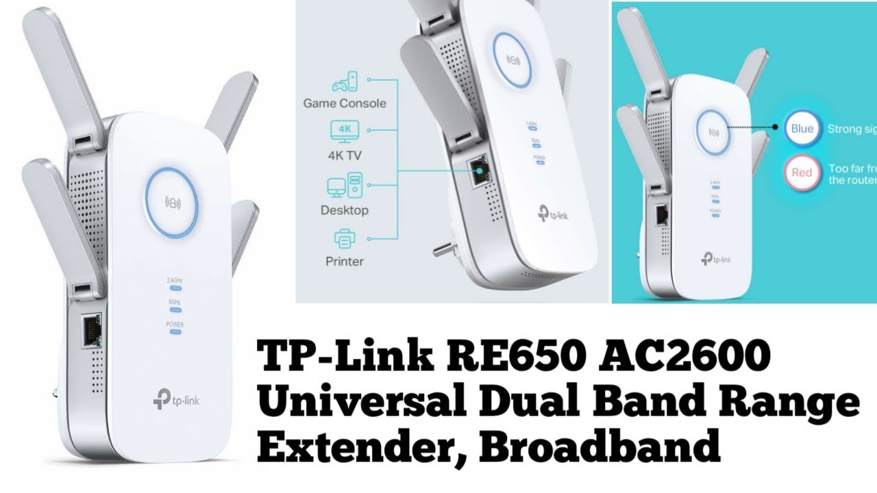 TP-Link RE650 AC2600 Universal Dual Band Range Extender, Broadband