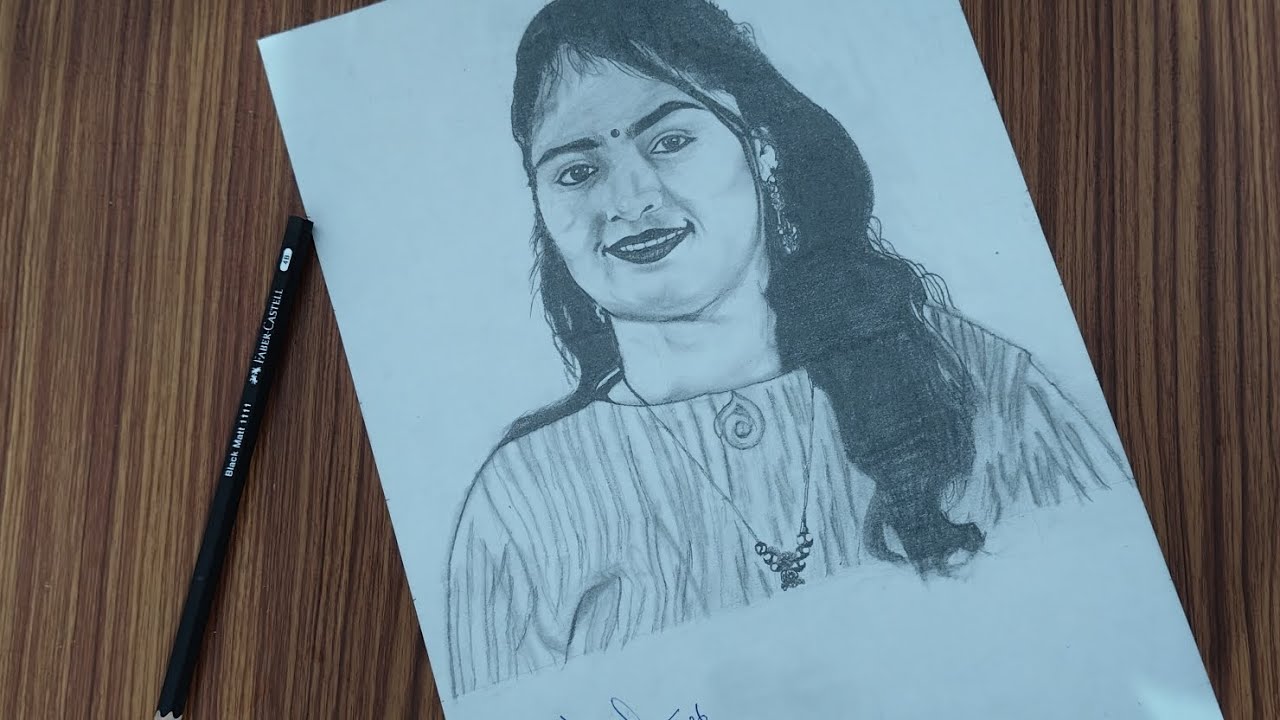A girl's potrait photo by pencil ll #pencilsketch