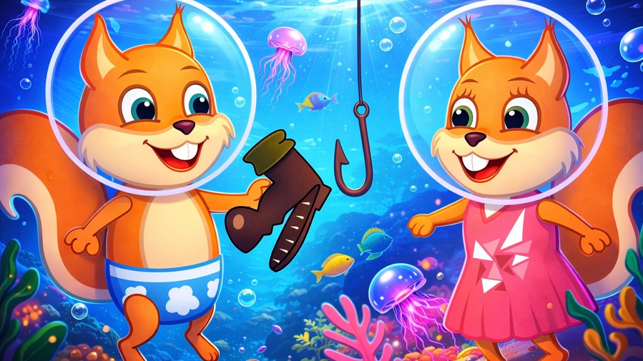 Bridie Squirrel in English - ON THE HOOK! 🎣 - Cartoon for Kids 4K