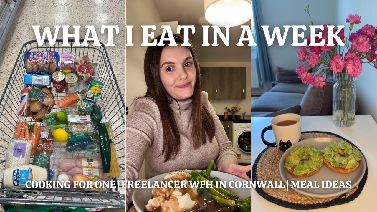 WHAT I EAT IN A WEEK | meal ideas for one, 30 yr old freelancer in Cornwall, cooking + recipe inspo