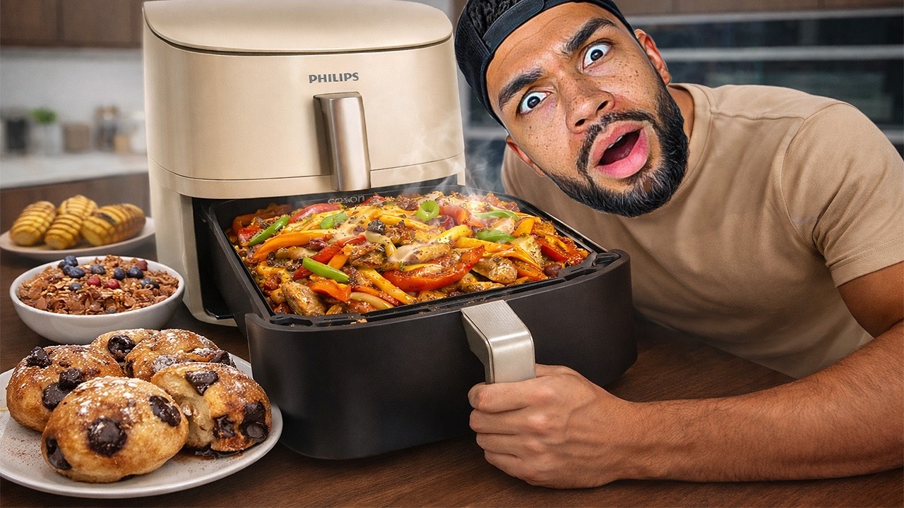 1 TAG NUR VIRALE AIRFRYER REZEPTE ESSEN 🔥 (RAMADAN EDITION)