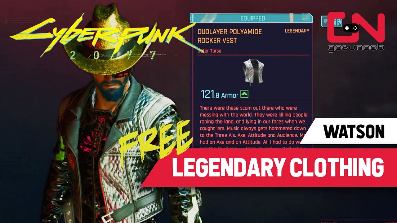 Cyberpunk 2077 Free LEGENDARY CLOTHING Items Locations Watson Region