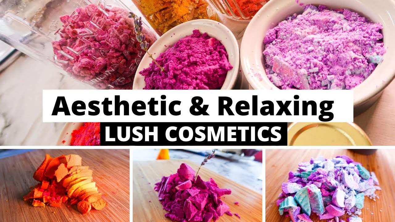 Huge LUSH COSMETICS bubble bar CUTTING | aesthetic | ASMR sounds