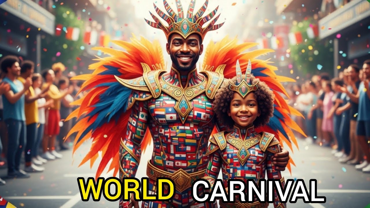 👑 World Carnival Parade: Stunning National Costumes from 12 Countries! | Father & Son Edition🌍