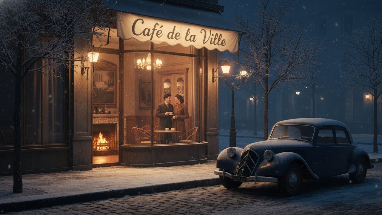 1950s Winter European Café ❄️ Golden Oldies: Sinatra, Elvis, Tom Jones, Paul Anka (50s 60s 70s Love)
