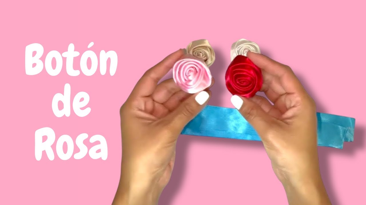 Como hacer una flor botón de rosa/ como hacer una Rosa eterna/ listones
