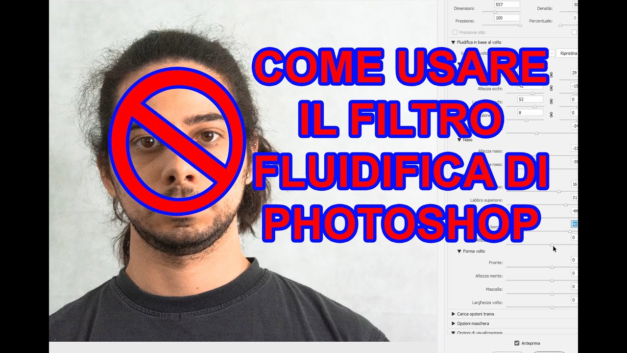 COME / VIETATO USARE IL FILTRO FLUIDIFICA DI PHOTOSHOP