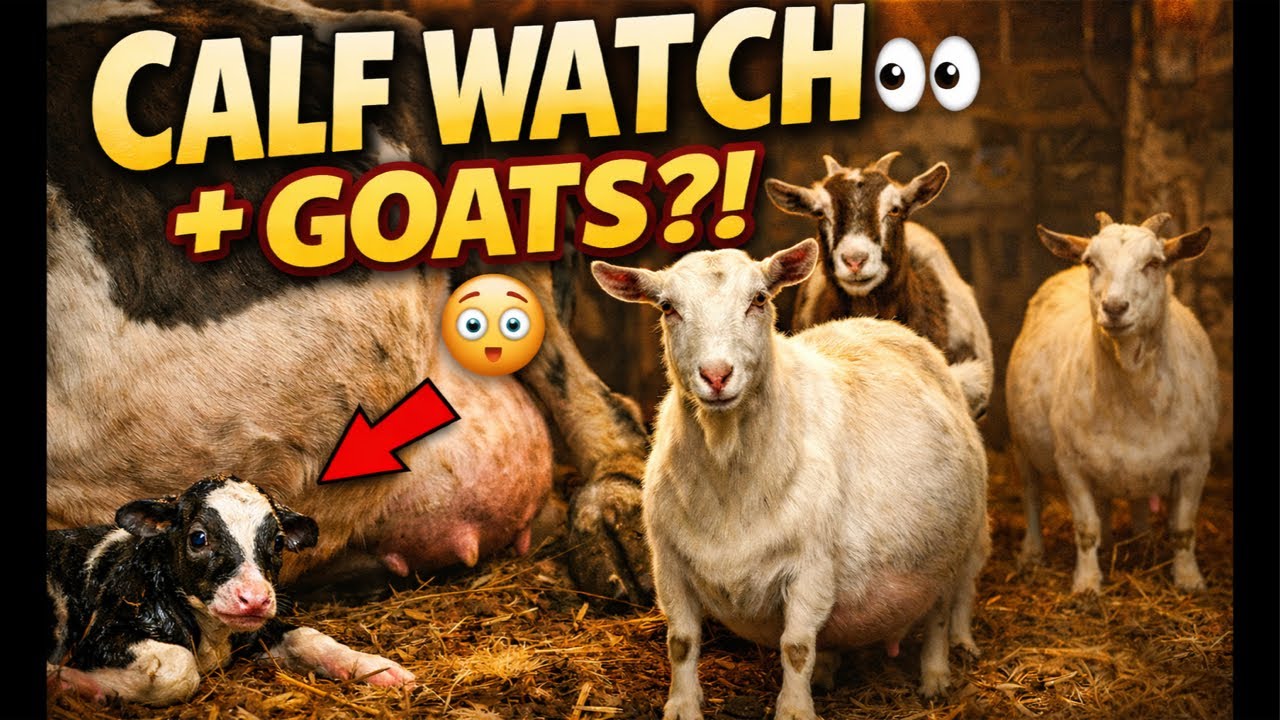 On Calf Watch and Today WasCrazy I bought (2 Pigs) & (4 Pregnant Goats) & One Has Triplets!❤️🤠