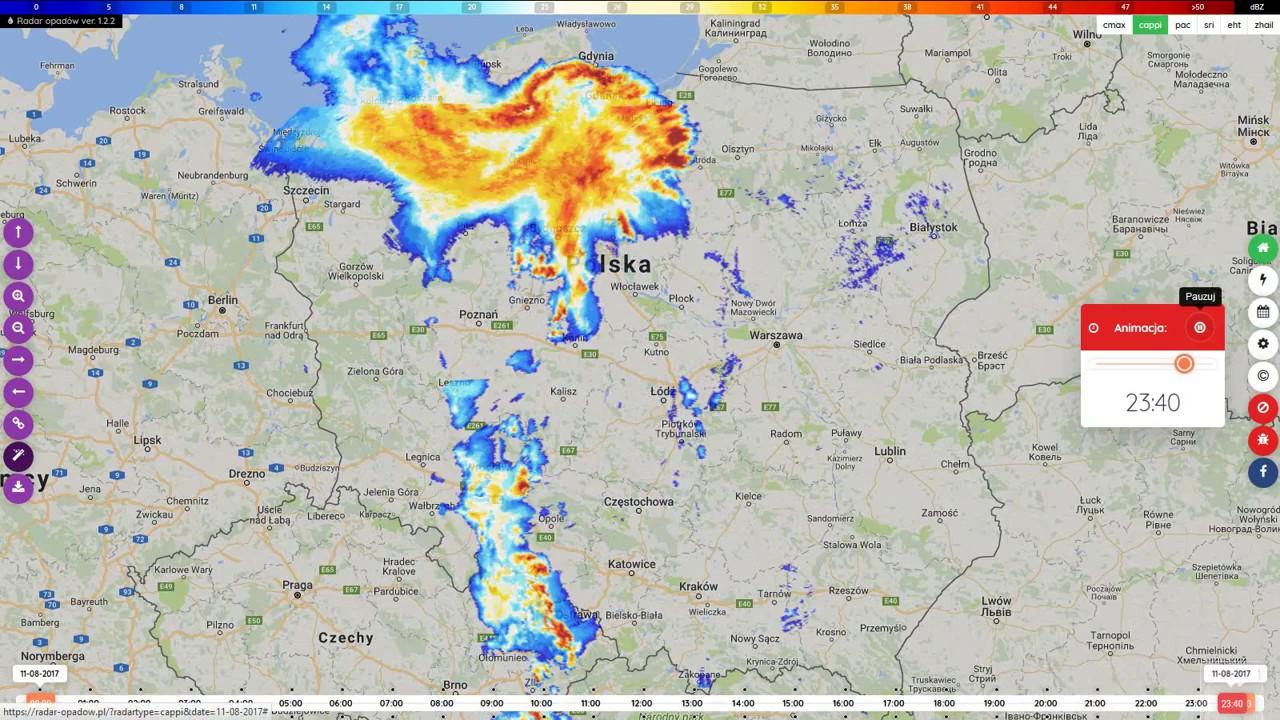 Radar 11-08-2017, MCS i Bow Echo