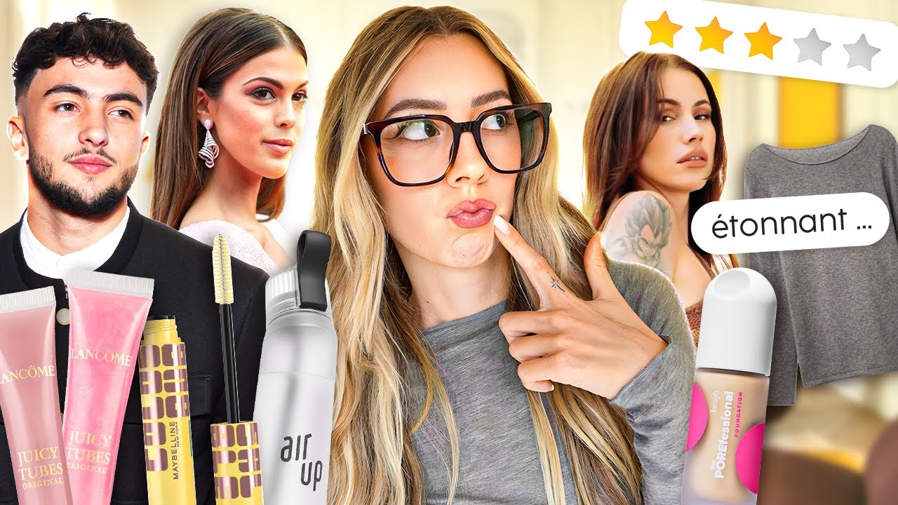 JE TESTE des objets de PLACEMENTS DE PRODUITS d'influenceurs 🤔