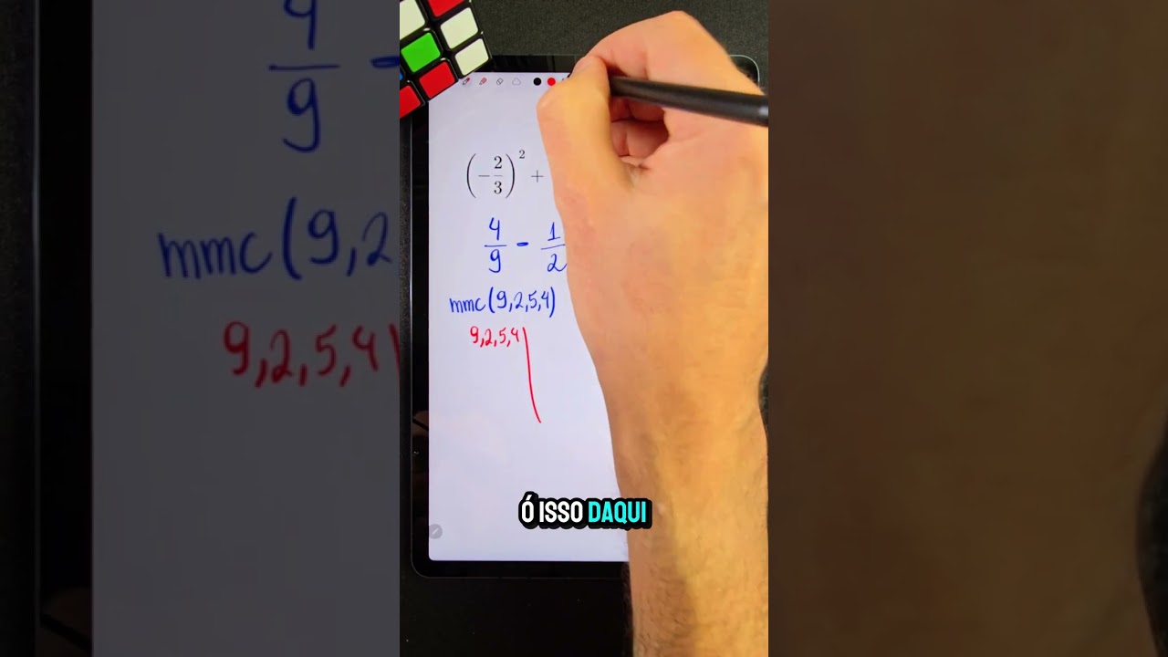 Operações envolvendo frações #matematica 