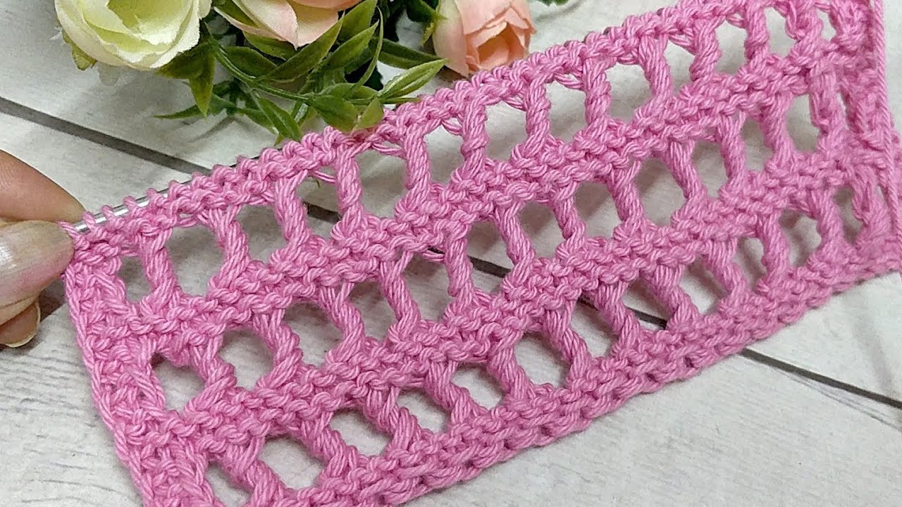 अलग तरह की बेहद आसान बुनाई, Elongated Loop Twist Knitting Pattern For Summer/ Spring Wears